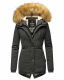 Marikoo Akira warme Damen Winterjacke mit Kapuze Anthrazit Größe XXL - Gr. 44