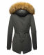 Marikoo Akira warme Damen Winterjacke mit Kapuze Anthrazit Größe XXL - Gr. 44