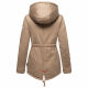 Marikoo Manolya Damen Parka Winterjacke mit Teddyfell Taupe Größe M - Gr. 38