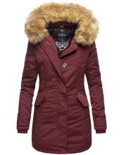 Marikoo Karmaa Ladies Winter Jacket Parka Coat Winterjacket Warm Lined B362 Wine Red Size M - Size 38