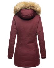 Marikoo Karmaa Damen Parka Winterjacke warm gefüttert Weinrot Größe M - Gr. 38