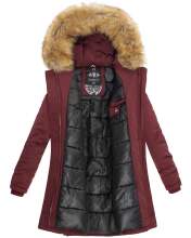 Marikoo Karmaa Ladies Winter Jacket Parka Coat Winterjacket Warm Lined B362 Wine Red Size L - Size 40