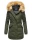 Marikoo Karmaa Ladies Winter Jacket Parka Coat Winterjacket Warm Lined B362 Olive Size M - Size 38