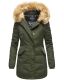 Marikoo Karmaa Damen Parka Winterjacke warm gefüttert Olive Größe M - Gr. 38