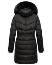 Navahoo Paula Ladies Winter Jacket Coat Parka Warm Lined Winterjacket B383 Black Black Fur Size S - Size 36