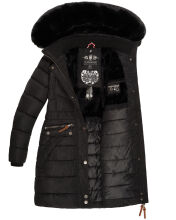 Navahoo Paula Damen Parka Winterjacke warm Gef&uuml;ttert Schwarz schwarzes Fell Gr&ouml;&szlig;e S - Gr. 36