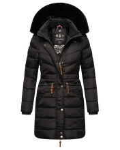 Navahoo Paula Damen Parka Winterjacke warm Gef&uuml;ttert Schwarz schwarzes Fell Gr&ouml;&szlig;e M - Gr. 38