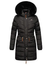 Navahoo Paula Damen Parka Winterjacke warm Gef&uuml;ttert Schwarz schwarzes Fell Gr&ouml;&szlig;e M - Gr. 38