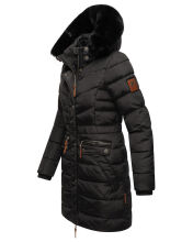 Navahoo Paula Damen Parka Winterjacke warm Gef&uuml;ttert Schwarz schwarzes Fell Gr&ouml;&szlig;e M - Gr. 38