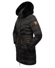 Navahoo Paula Damen Parka Winterjacke warm Gef&uuml;ttert Schwarz schwarzes Fell Gr&ouml;&szlig;e M - Gr. 38