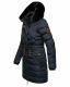 Navahoo Paula Damen Parka Winterjacke warm Gefüttert Blau schwarzes Fell Größe XS - Gr. 34