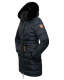 Navahoo Paula Ladies Winter Jacket Coat Parka Warm Lined Winterjacket B383 Blue Black Fur Size S - Size 36