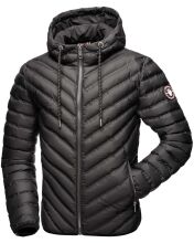 Navahoo Fey-Tun Mens Quilted Jacket B837 Black Size XXXL - Size 3XL