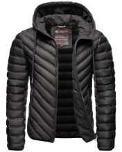 Navahoo Fey-Tun Mens Quilted Jacket B837 Black Size XXXL - Size 3XL