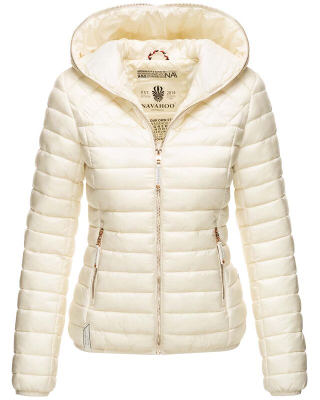 Navahoo ich bin h&uuml;bsch Damen Jacke Steppjacke &Uuml;bergangsjacke Offwhite-Gr.XL