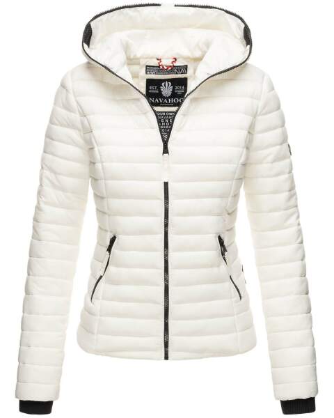 Navahoo Ladies Jacket Quilted Jacket Transition Jacket Quilted Kimuk NEW B348 White - Offwhite Size M - Size 38