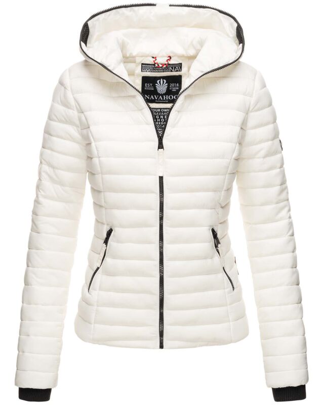 Navahoo Kimuk Damen &Uuml;bergangs Steppjacke Weiss - Offwhite Gr&ouml;&szlig;e XL - Gr. 42