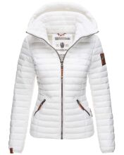 Marikoo L&ouml;wenbaby Damen Steppjacke Schoko Weiss-Gr.S