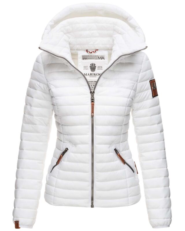 Marikoo Löwenbaby Damen Steppjacke Weiss
