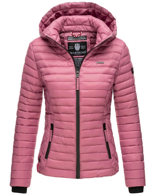 Marikoo Samtpfote leichte Damen Steppjacke Altrosa Gr&ouml;&szlig;e XS - Gr. 34