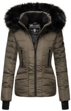 Navahoo Adele Ladies Winter Jacket Warm Lined Teddy Fur Quilted Winterjacket B361 Anthracite Size S - Size 36