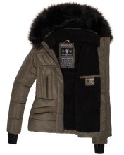 Navahoo Adele Ladies Winter Jacket Warm Lined Teddy Fur Quilted Winterjacket B361 Anthracite Size S - Size 36