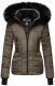 Navahoo Adele Damen Winterjacke warm gefüttert Teddyfell Anthrazit Größe S - Gr. 36