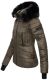 Navahoo Adele Ladies Winter Jacket Warm Lined Teddy Fur Quilted Winterjacket B361 Anthracite Size S - Size 36