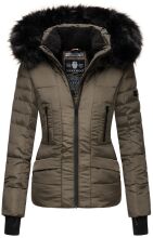 Navahoo Adele Ladies Winter Jacket Warm Lined Teddy Fur Quilted Winterjacket B361 Anthracite Size L - Size 40