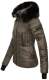Navahoo Adele Ladies Winter Jacket Warm Lined Teddy Fur Quilted Winterjacket B361 Anthracite Size L - Size 40