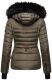 Navahoo Adele Ladies Winter Jacket Warm Lined Teddy Fur Quilted Winterjacket B361 Anthracite Size L - Size 40