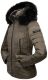 Navahoo Adele Ladies Winter Jacket Warm Lined Teddy Fur Quilted Winterjacket B361 Anthracite Size L - Size 40