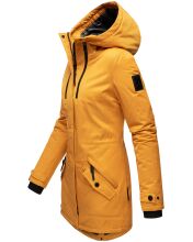 Navahoo Avrille Damen Parka Winterjacke mit Kapuze Gelb Größe S - Gr. 36