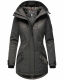 Navahoo Avrille Damen Parka Winterjacke mit Kapuze Anthrazit Größe S - Gr. 36