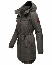 Marikoo Kamil Damen Parka Winterjacke mit Kapuze Anthrazit Größe XS - Gr. 34