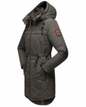 Marikoo Kamil Damen Parka Winterjacke mit Kapuze Anthrazit Größe XS - Gr. 34