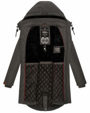 Marikoo Kamil Damen Parka Winterjacke mit Kapuze Anthrazit Größe XS - Gr. 34