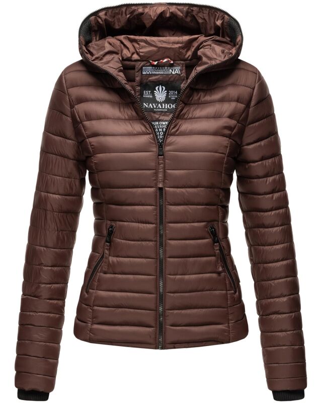 Navahoo Kimuk Damen &Uuml;bergangs Steppjacke Schoko Gr&ouml;&szlig;e L - Gr. 40