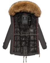 Marikoo La Viva Princess Damen Winterjacke mit Kapuze Anthrazit Gr&ouml;&szlig;e S - Gr. 36