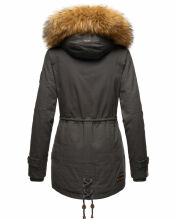 Marikoo La Viva Princess Damen Winterjacke mit Kapuze Anthrazit Größe L - Gr. 40