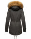 Marikoo La Viva Princess Damen Winterjacke mit Kapuze Anthrazit Größe L - Gr. 40