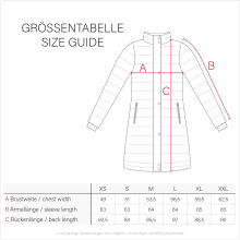 Marikoo warme Damen Steppmantel Winterjacke mit Kapuze Anthrazit Größe XS - Gr. 34