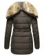 Marikoo warme Damen Steppmantel Winterjacke mit Kapuze Anthrazit Größe XS - Gr. 34