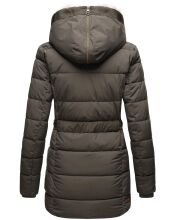 Marikoo warme Damen Steppmantel Winterjacke mit Kapuze Anthrazit Gr&ouml;&szlig;e M - Gr. 38