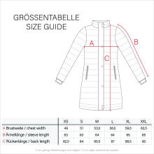 Marikoo warme Damen Steppmantel Winterjacke mit Kapuze Anthrazit Gr&ouml;&szlig;e M - Gr. 38