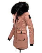 Navahoo Luluna Princess warme Damen Winterjacke mit Kunstfell Terrakotta Größe S - Gr. 36