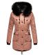 Navahoo Luluna Princess warme Damen Winterjacke mit Kunstfell Terrakotta Größe S - Gr. 36