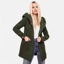 Marikoo Maikoo Damen Trenchcoat Wintermantel Forest Green Größe XS - Gr. 34