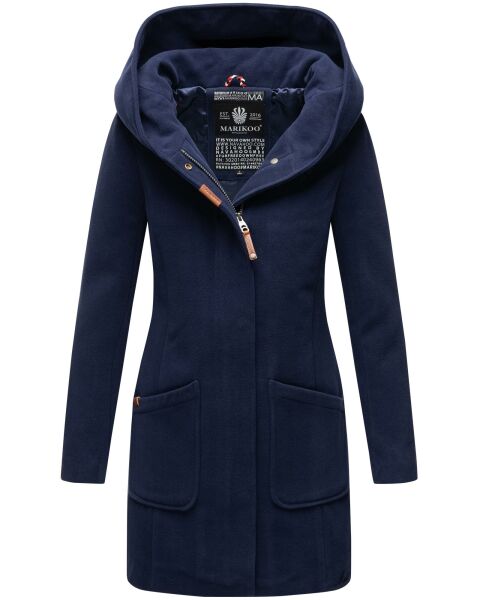 Marikoo Maikoo Damen Trenchcoat Wintermantel Navy Größe M - Gr. 38