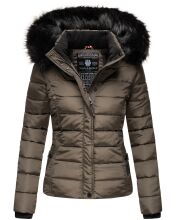 Navahoo Miamor Damen Winter Steppjacke gef&uuml;ttert mit Teddyfell Anthrazit Gr&ouml;&szlig;e XS - Gr. 34